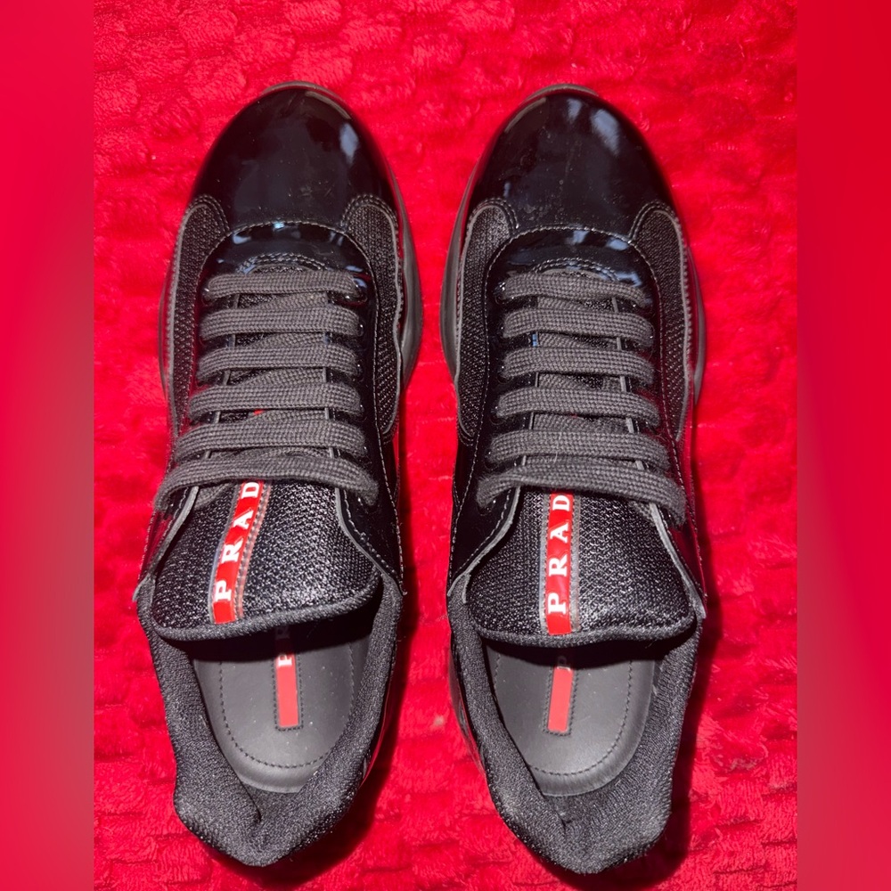 Prada Black and Red Sneakers - Picture 2 of 8